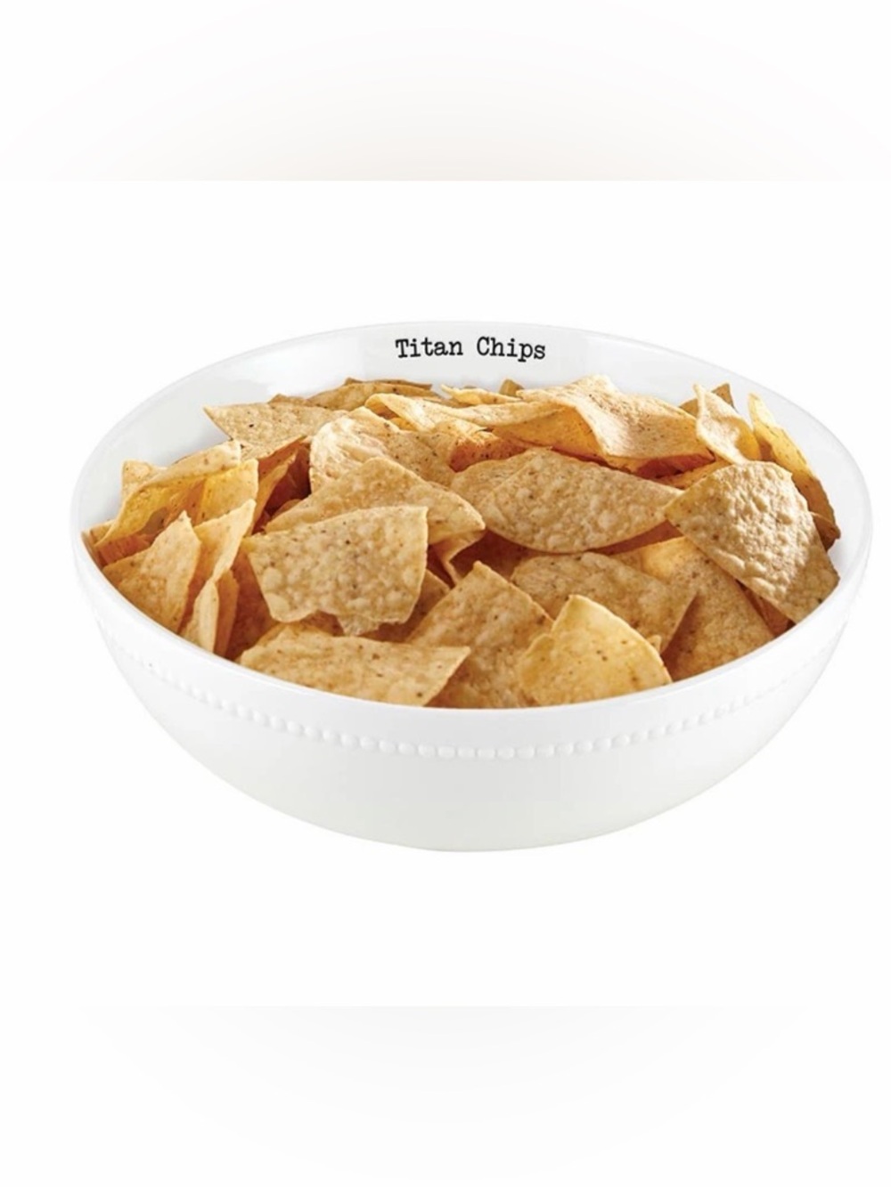 Tennessee Titans Football Chip Serving Bowl 12”W By 4”H Ceramic Tailgating Sport